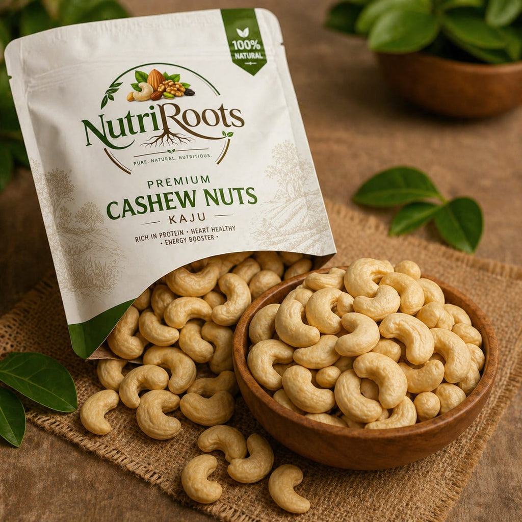 NutriRoots Premium Cashew Nuts  250g | Fresh & Crunchy | 100% Natural Dry Fruits